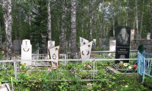 Могила Шатова П.И. на Абанском кладбище